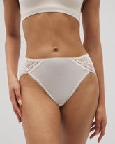 IVORY - High-Leg Panty with Enchanting Lace