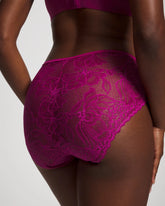 MAGENTA ORCHID - Lace Back High-Leg Panty