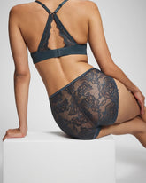 PETROL - Lace Back High-Leg Panty