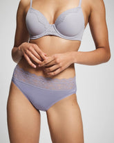 LAVENDER CLOUD - High-Leg Panty with Enchanting Lace