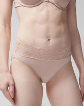 ADOBE ROSE - High-Leg Panty with Enchanting Lace