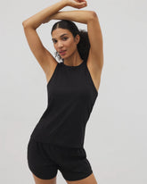 BLACK - Ruched Pajama Tank