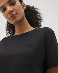 BLACK - Short-Sleeve Pocket Pajama Tee