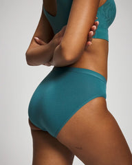 CERULEAN TEAL - Cotton High-Leg Panty