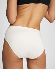 HEATHER ECRU - Cotton High-Leg Panty