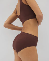 MOCHA - Seamless Rib High-Leg Panty