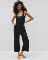 BLACK - Henley Jumpsuit