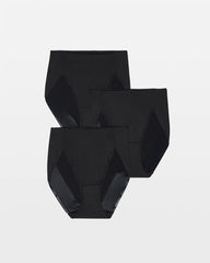 BLACK MULTI PACK - Tummy High-Leg Brief Panty 3 Pack