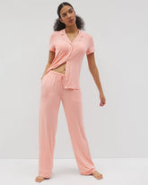 PALOMA GLOW - Solid Piped Pajama Pants