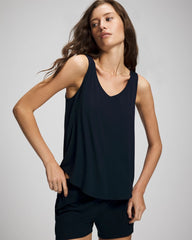 NIGHTFALL NAVY - V-Neck Pajama Tank