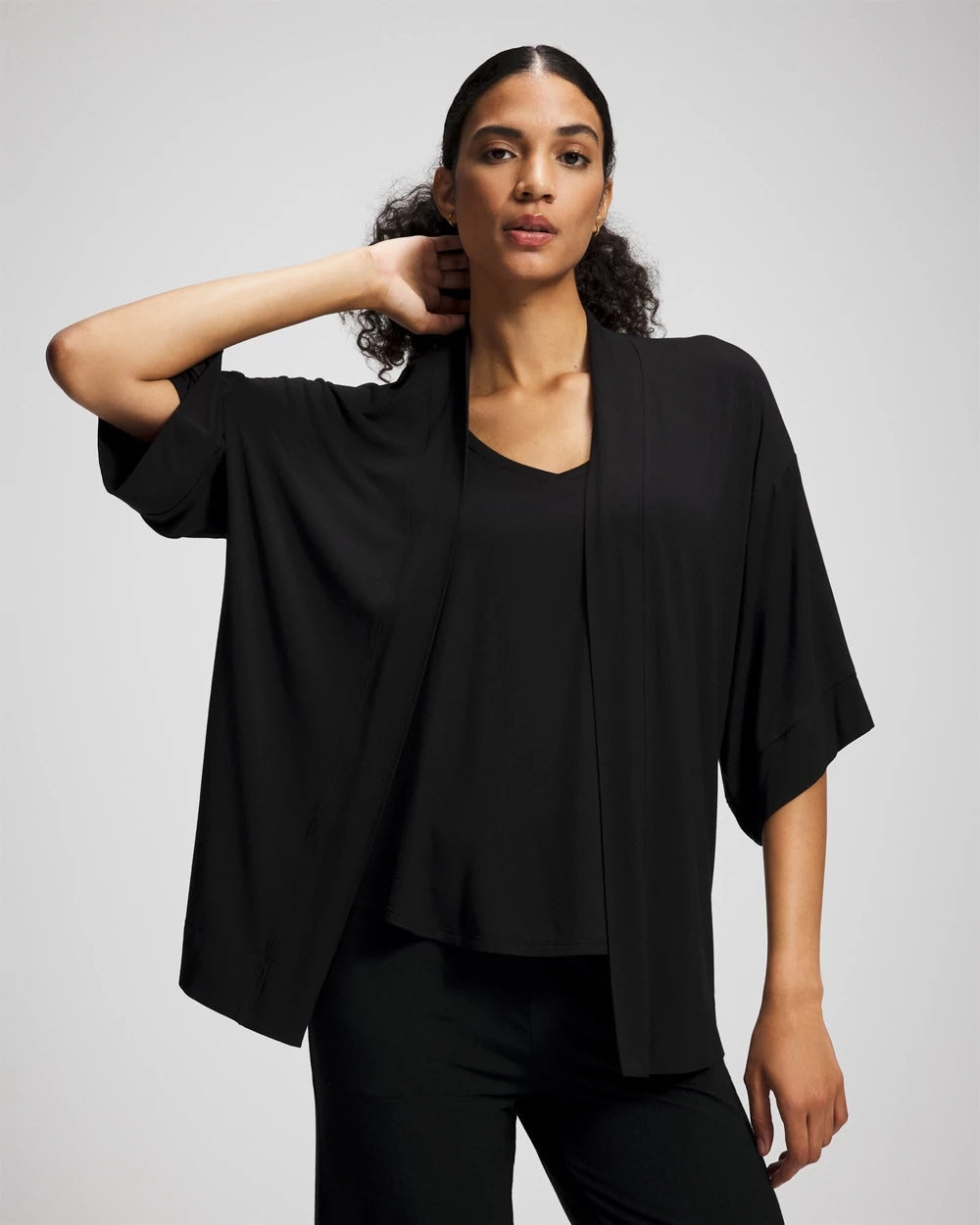 BLACK - Pajama Cardi