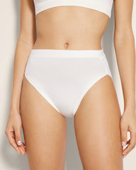 IVORY - Cotton High-Leg Panty