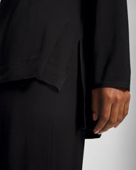 BLACK - Long Sleeve Pajama Tee