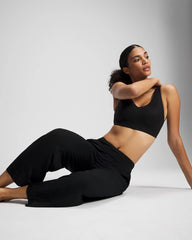 BLACK - Cropped Pajama Pants