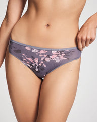 FLORAL DREAMS MINI GRAY - Thong Panty