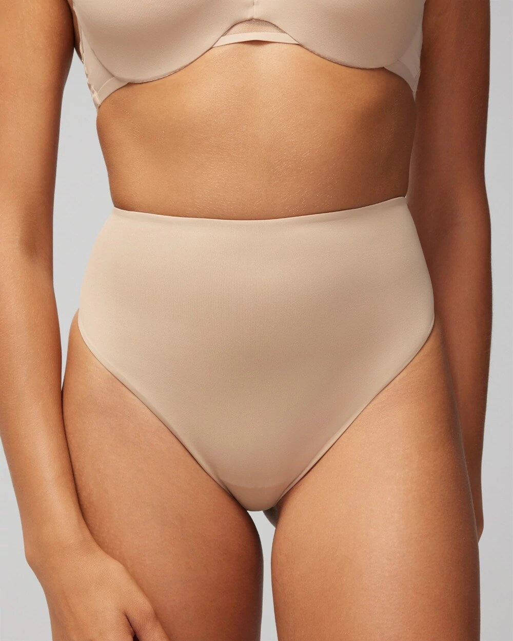 WARM AMBER - Tummy High-Waist Thong Panty