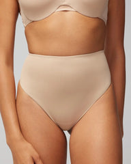 WARM AMBER - Tummy High-Waist Thong Panty