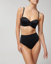 BLACK - Tummy High-Waist Thong Panty