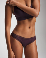 PLUM PERFECT - Soma Thong Panty with Stretch Lace