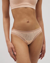 PEACH PARFAIT - Soma Thong Panty with Stretch Lace