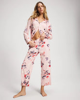 FLORAL DREAMS PINK BLUSH - Ankle Pajama Pants
