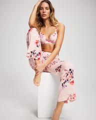 FLORAL DREAMS PINK BLUSH - Ankle Pajama Pants