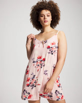 FLORAL DREAMS PINK BLUSH - Tie Front Chemise