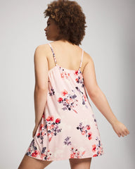 FLORAL DREAMS PINK BLUSH - Tie Front Chemise