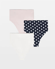BIG DOT MULTIPACK - High-Waist Thong Panty 3 Pack