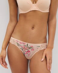 LE TIGRE FLORA MINI PEACH - Edge Bikini Panty with Lace