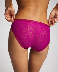 MAGENTA ORCHID - Soma Bikini Panty with Stretch Lace