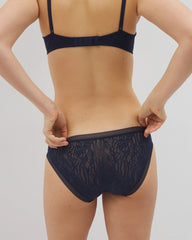 NIGHTFALL NAVY - Soma Bikini Panty with Stretch Lace