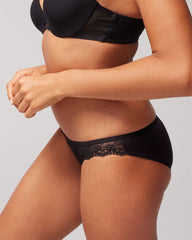 BLACK - Bikini Panty with Enchanting Lace