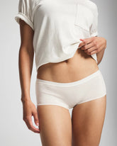 HEATHER ECRU - Cotton Boyshort Panty