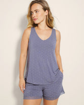 ON THE DOT EARL GRAY - Printed V-Neck Pajama Tank