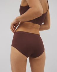 MOCHA - Seamless Rib Boyshort Panty
