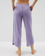 JACARANDA - Solid Piped Crop Pajama Pant