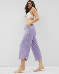 JACARANDA - Solid Piped Crop Pajama Pant