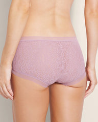 ELDERBERRY - Soma Boyshort Panty with Stretch Lace