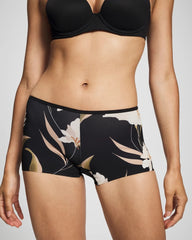 MYSTIC BLOOMS MINI BLACK - Edge Boyshort Panty