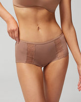 WARM SIENNA - Boyshort Panty with Enchanting Lace