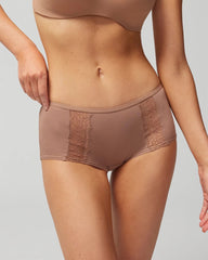 WARM SIENNA - Boyshort Panty with Enchanting Lace