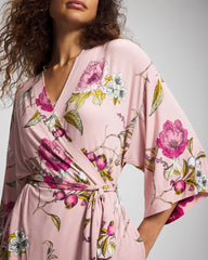FEATHERED FANCY PINK - Kimono Short Robe