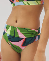 FLIRTY FLORA DARK SEA - Covertible Bikini Bottom