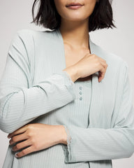 GREEN MIST - Pointelle Pajama Cardi