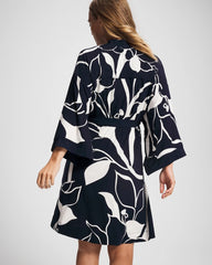 NOUVEAU FLORA NAVY - Short Robe