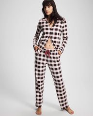 DREAMSCAPE PLAID BLACK - Ankle Pajama Pant