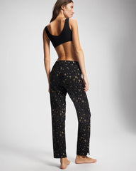 STELLAR SCENE BLACK/FOIL - Ankle Pajama Pant