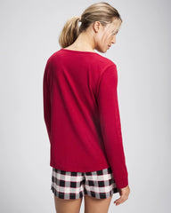 PAINT THE TOWN RED - Long Sleeve Pajama Top