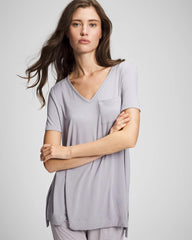 MOONSTONE - Short Sleeve Pajama Tunic Tee